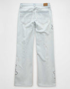 AE High-Waisted Embroidered Floral Stovepipe Jean