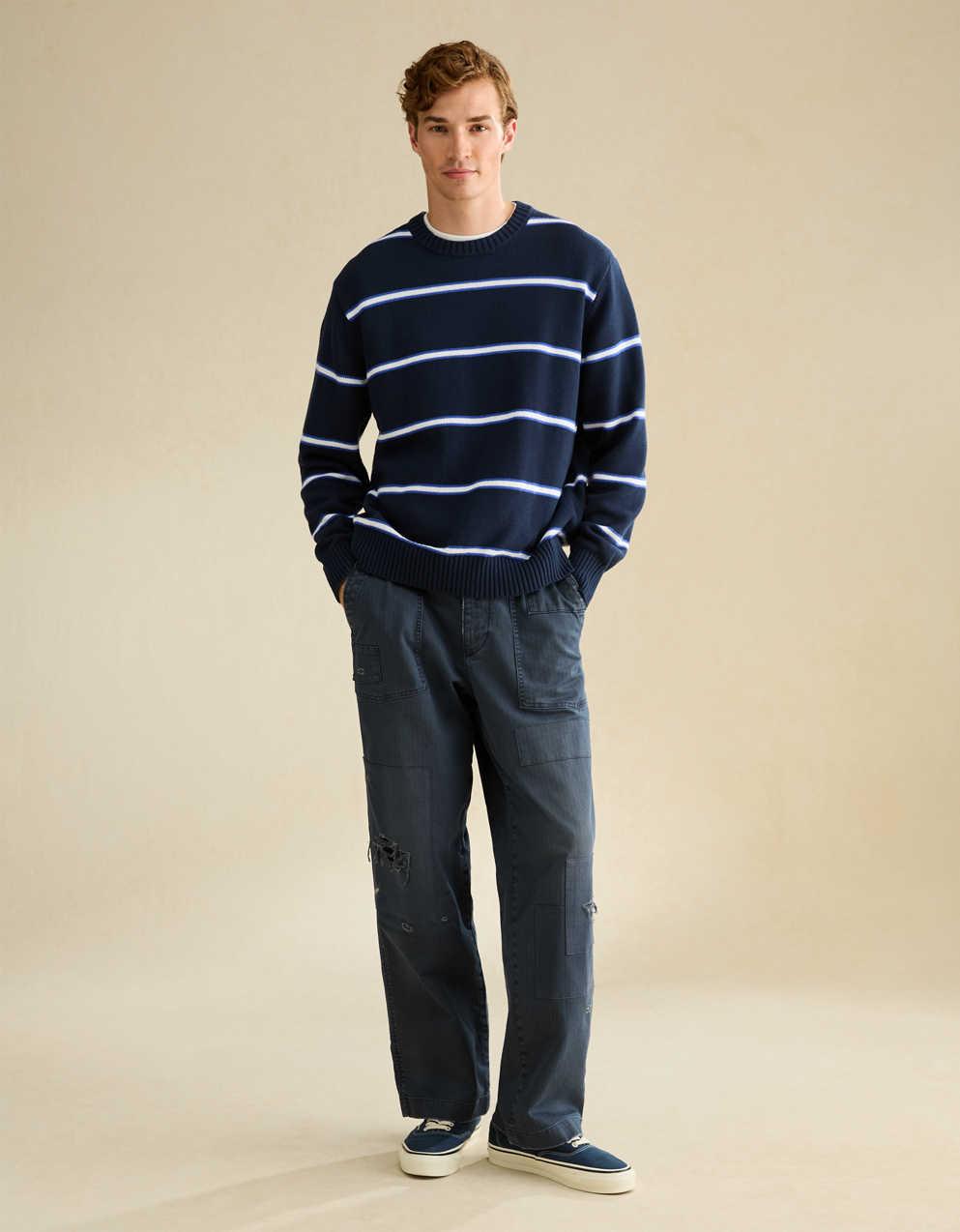 AE Striped Crew Neck Sweater