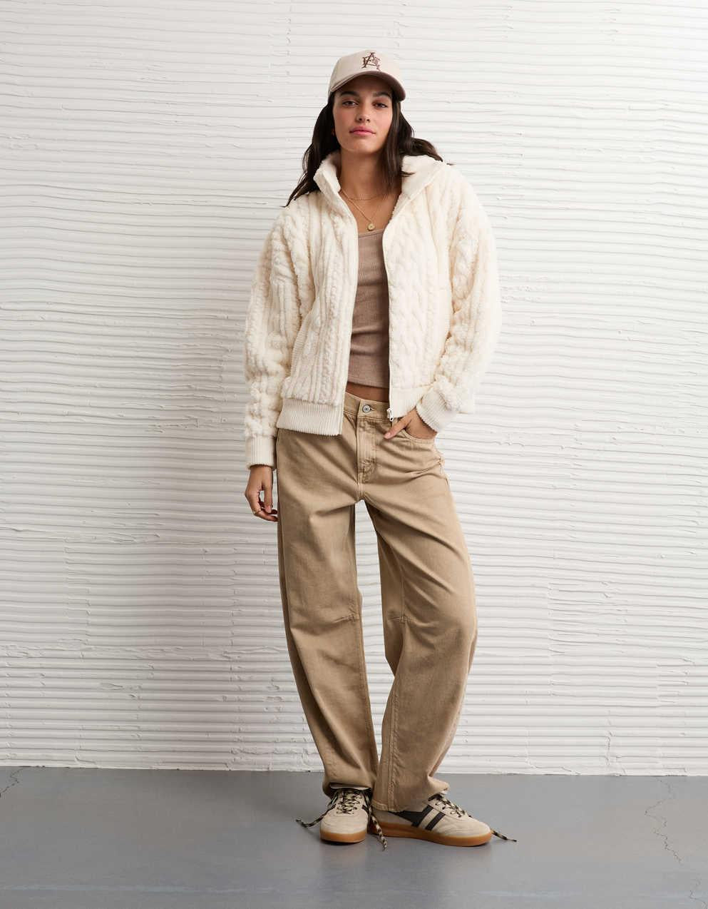 AE Cable Sherpa Full-Zip Sweatshirt