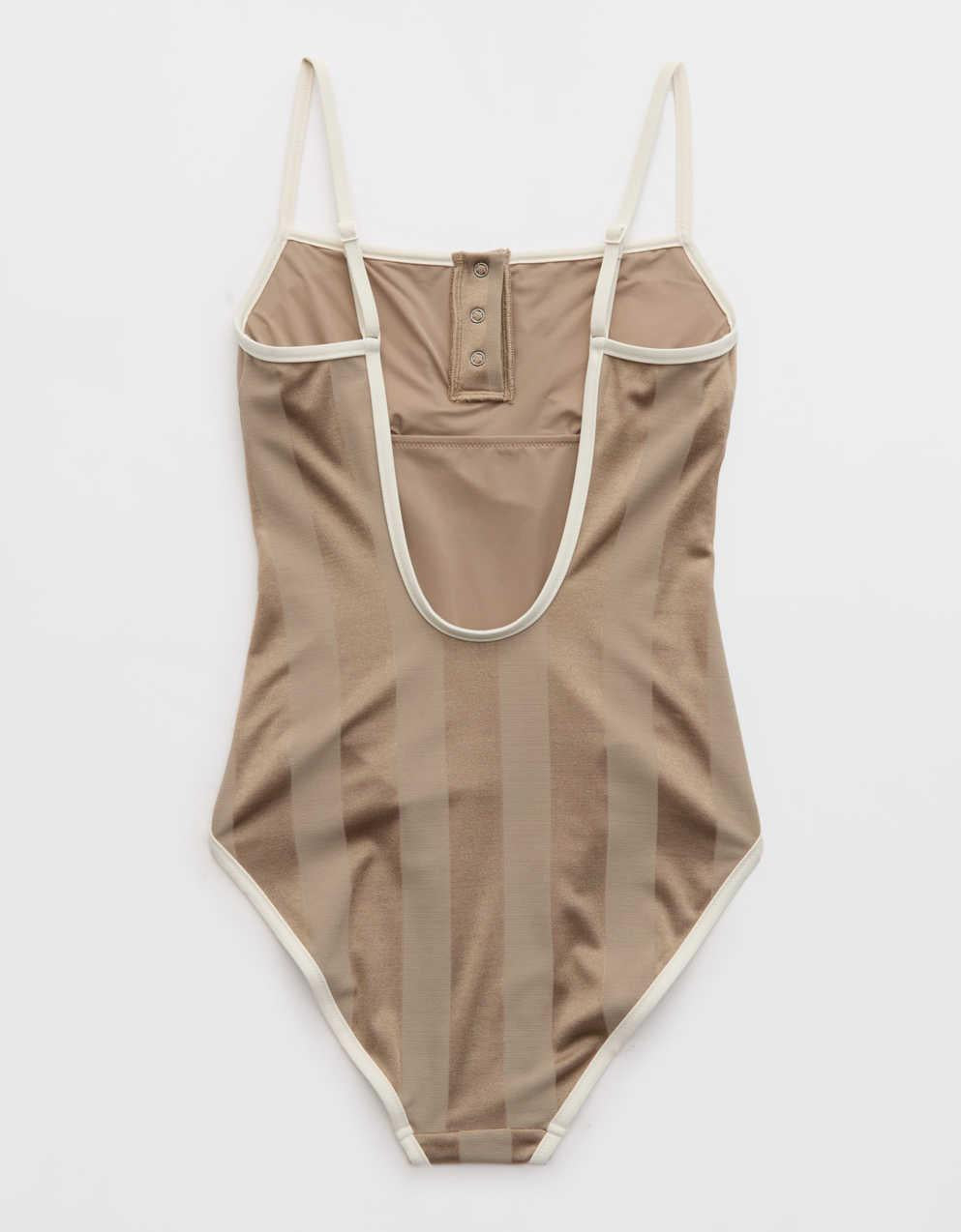 Aerie 샤인 헨리 원피스 수영복