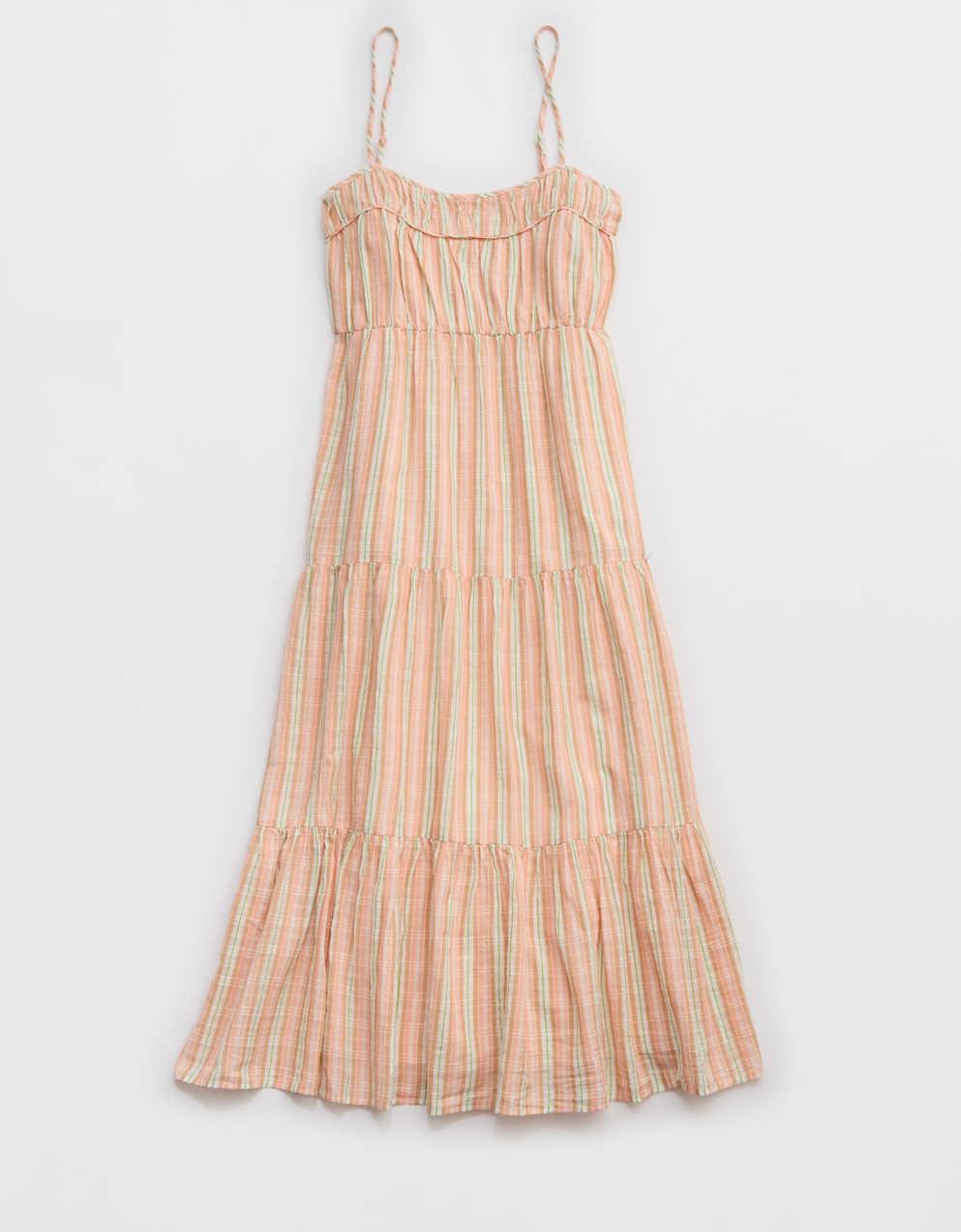 Aerie 스트라이프 티어드 맥시 드레스