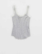 Aerie 리브드 스쿱넥 탱크탑
