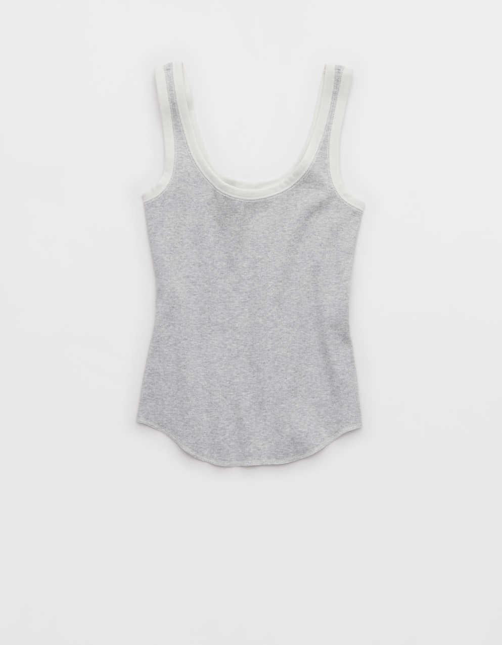 Aerie 리브드 스쿱넥 탱크탑
