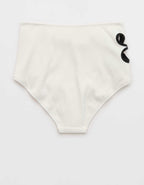 Aerie 데이지 하이 라이즈 풀 커버리지 립 비키니 하의