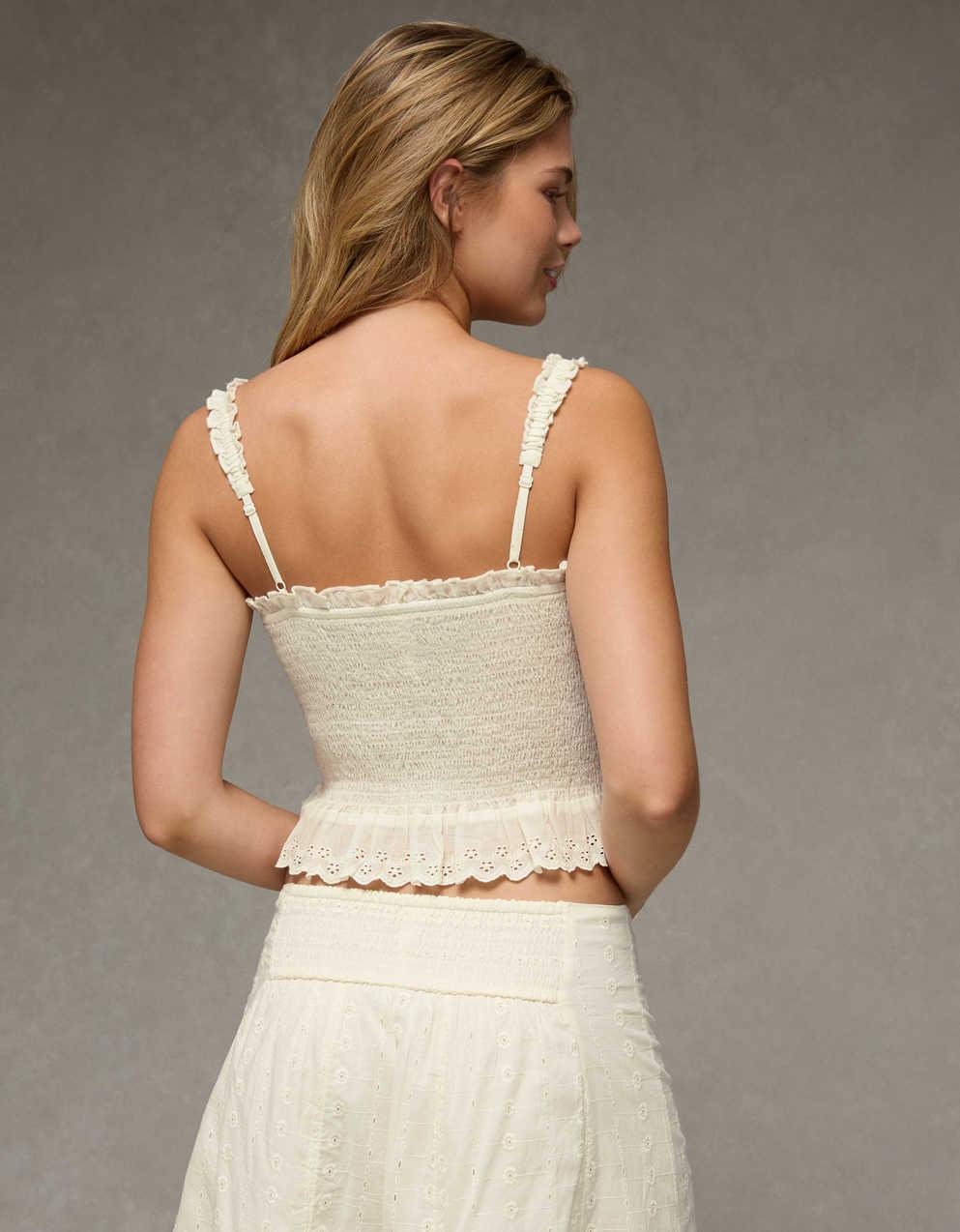 AE Smocked Button-Up Cami