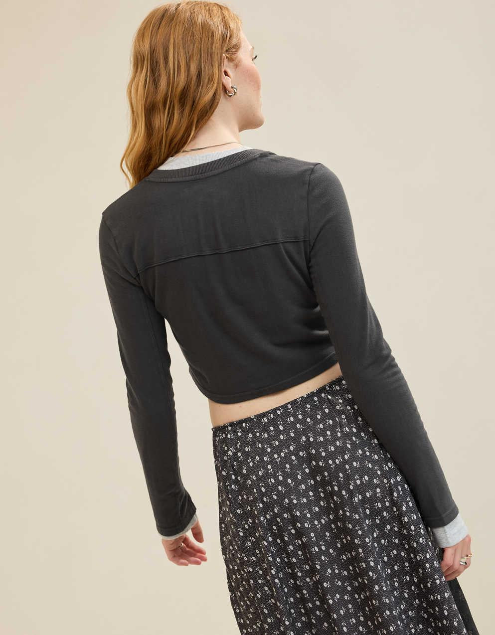 Aerie Happy Snit Cardi T-Shirt