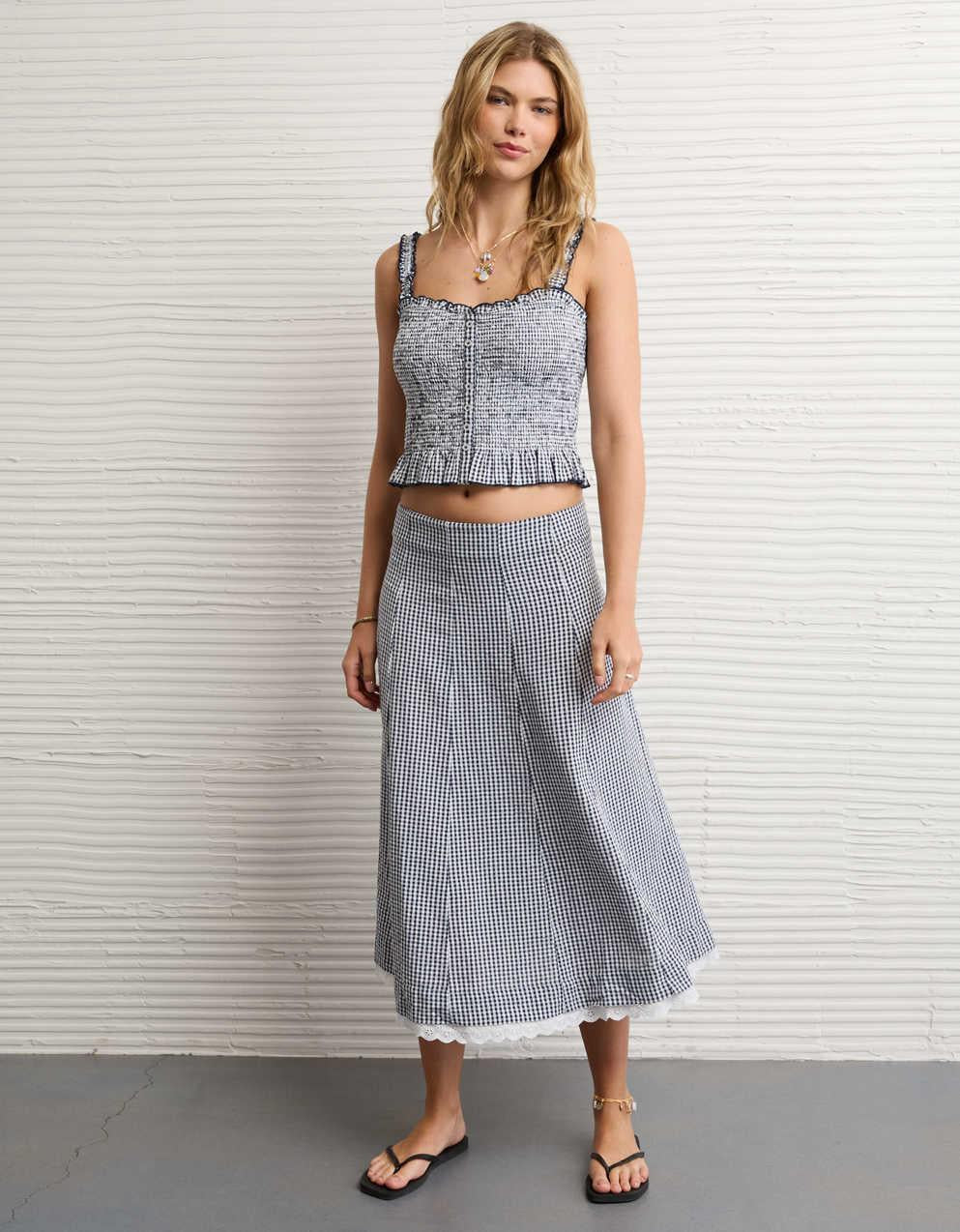 AE Smocked Button-Up Cami