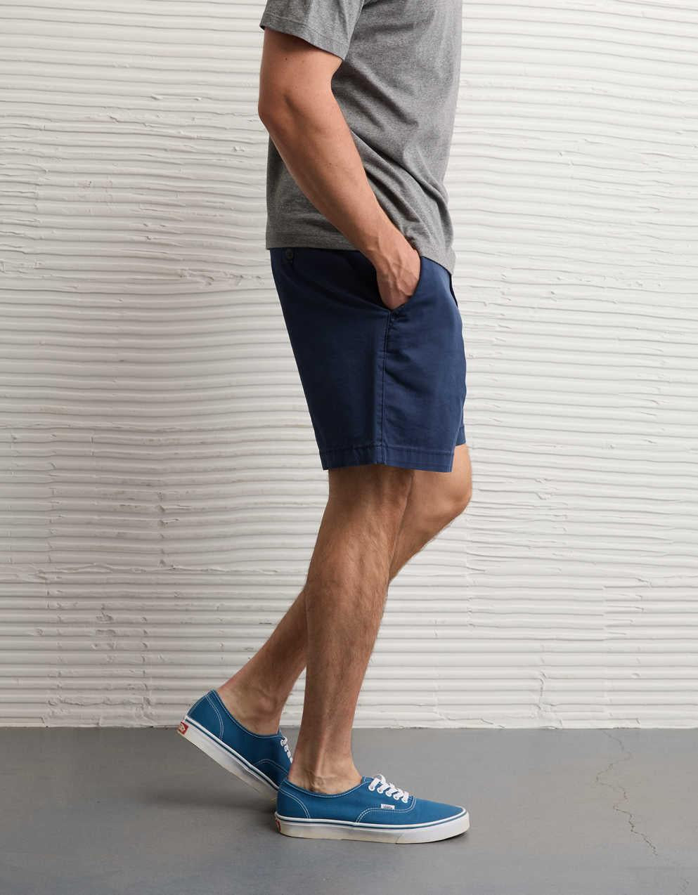 AE 7" Flex Lived-In Khaki Short