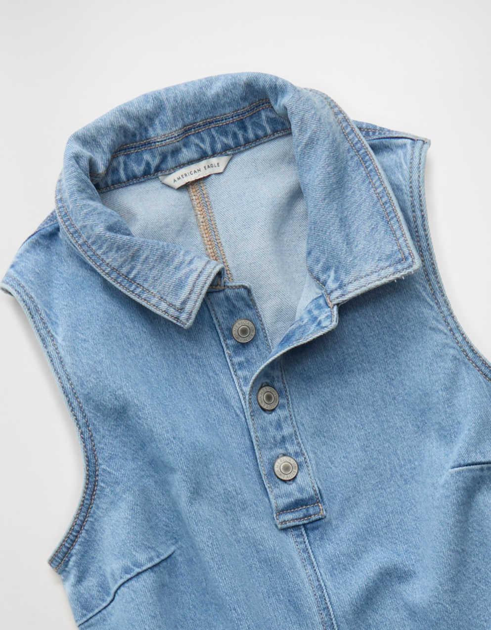 AE Denim Polo Mini Dress