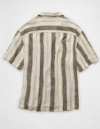 AE Poolside Linen-Blend Striped Button-Up Shirt