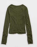 OFFLINE By Aerie Thumbs Up Ruched Long Sleeve T-Shirt