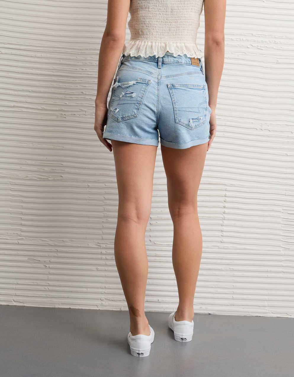 AE Strigid Super High-Waisted Relaxed Denim Short