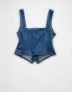 AE Square Neck Denim Vest