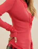 Aerie 헨리 에센셜 레이어링 티셔츠