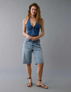 AE Denim Halter Vest