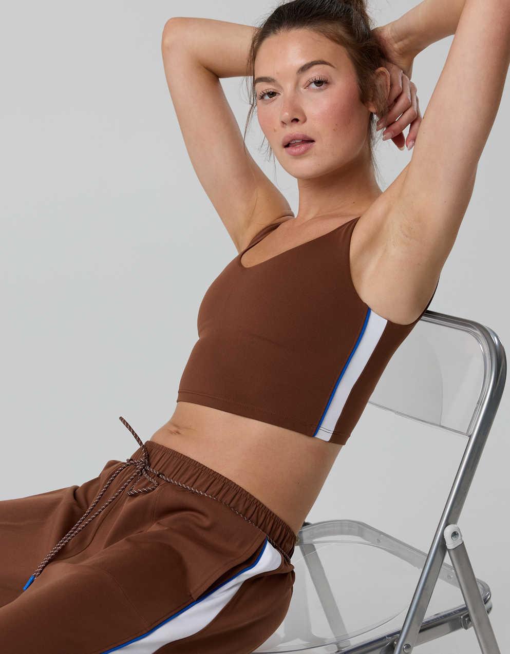Offline 바이 Aerie Real Me 트랙 로우 키 롱라인 스포츠 브라