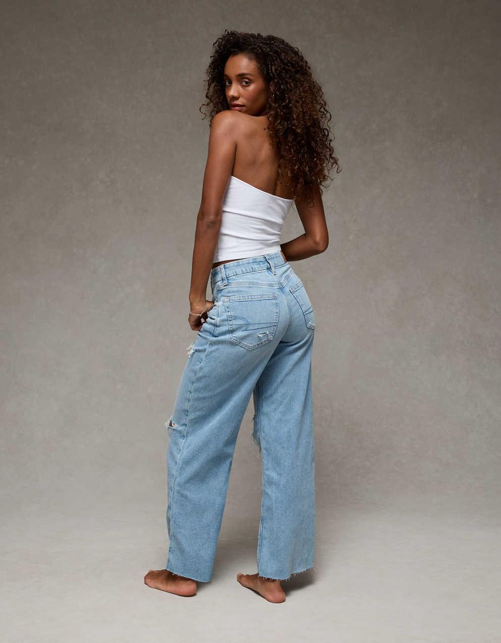 AE Curvy Super High-Waisted Baggy Wide-Leg Jean