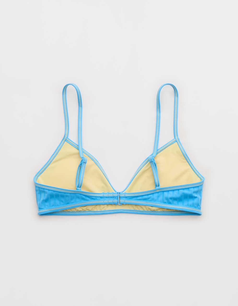Aerie Skinny Strap Voop Ribbed Bikini Top