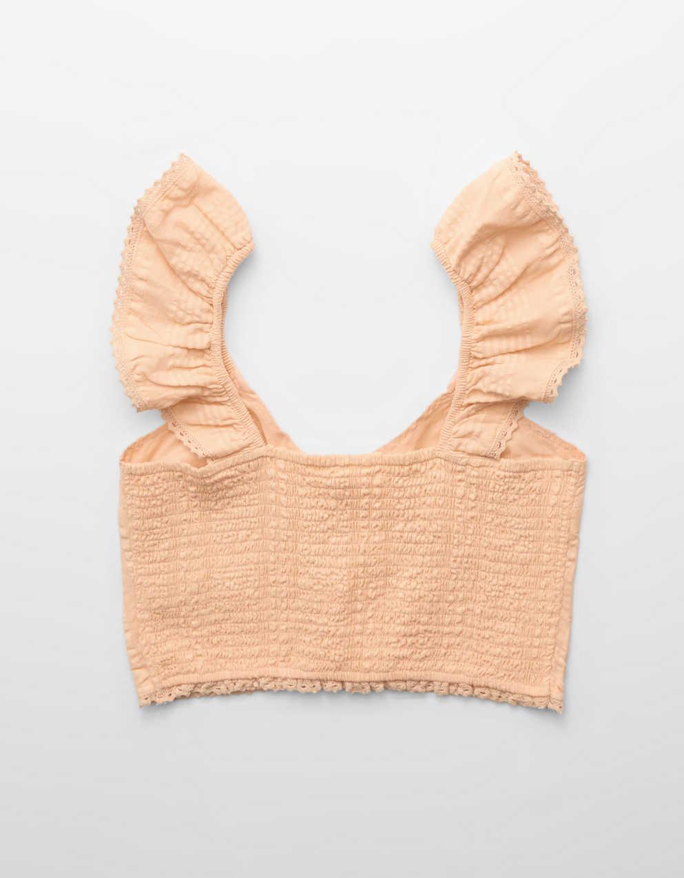Aerie 크롭 시어서커 탱크톱