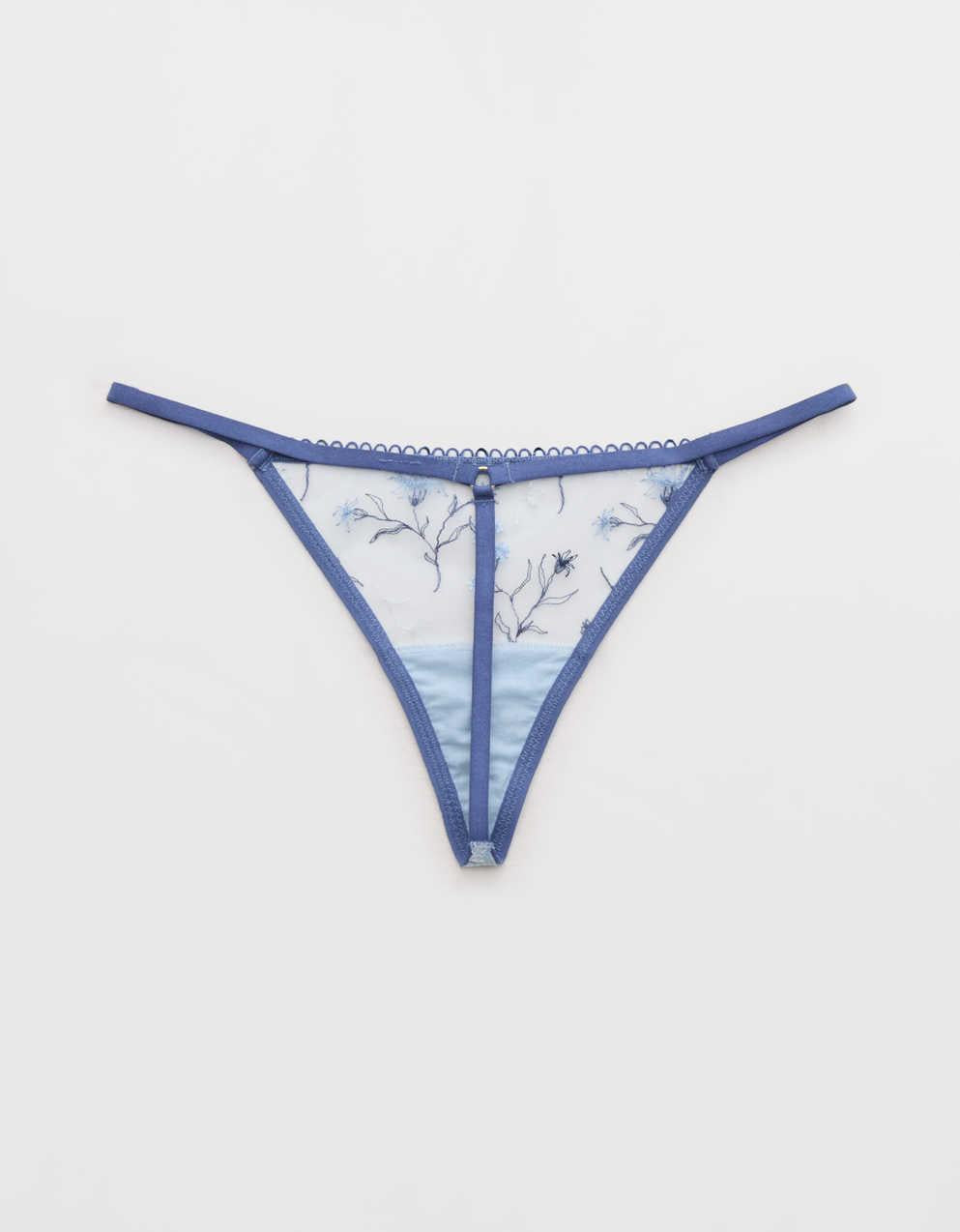 Show Off Embroidery Thong Underwear
