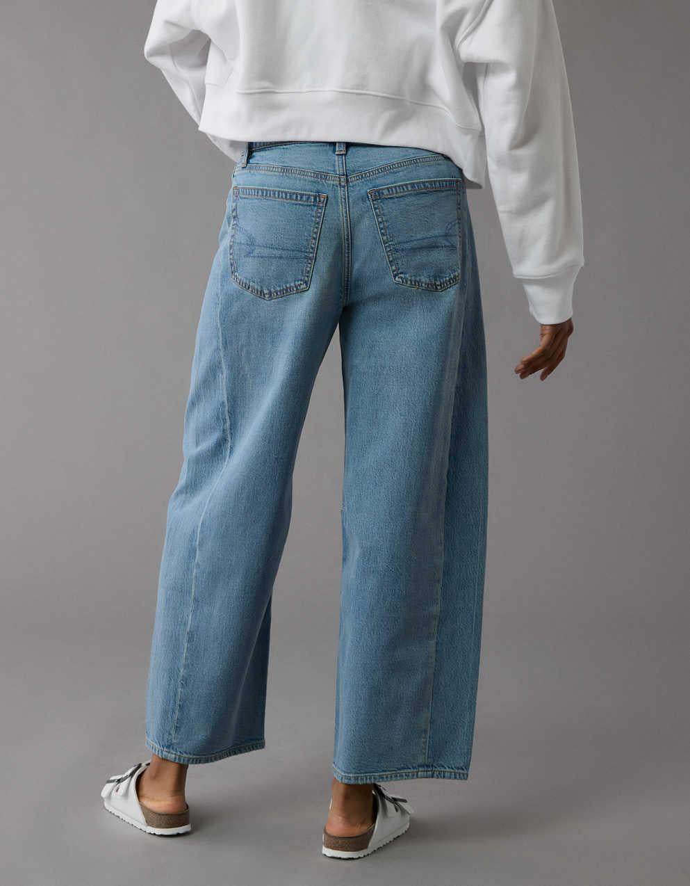 AE Dreamy Drape Strigid Barrel Jean