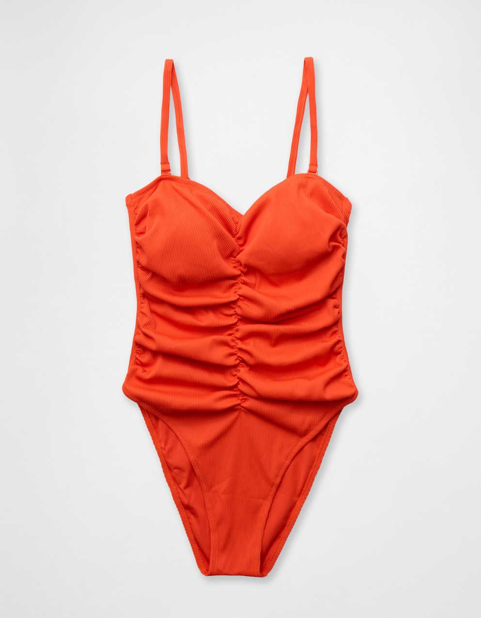 Aerie 립 러프드 반도 치키 원피스 수영복