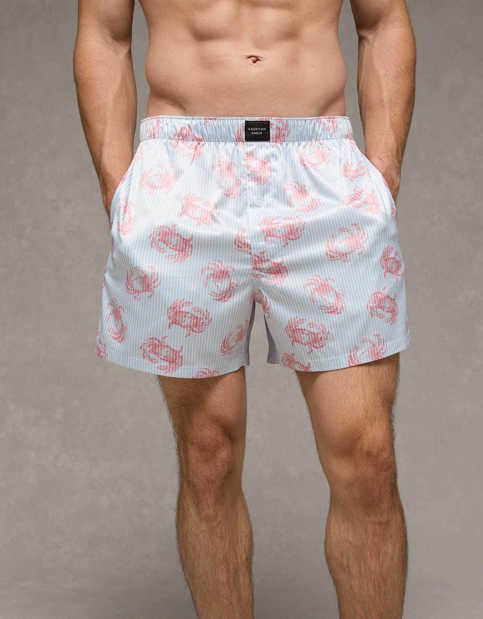 AEO 남성용 푸드 새틴 포켓 복서 쇼트