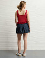 AE Crochet Peplum Tank Top