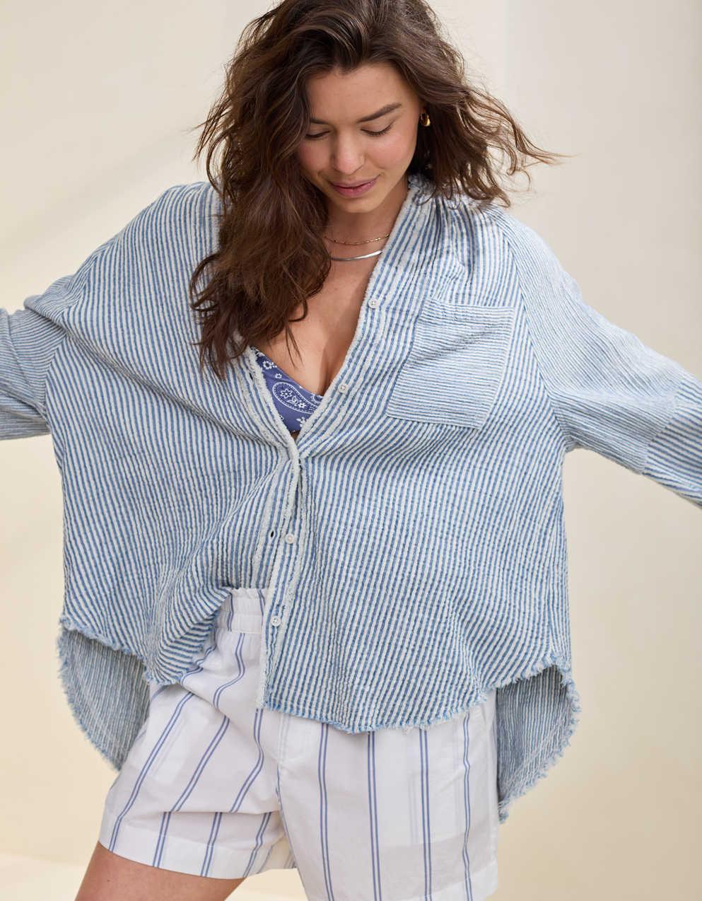 Aerie 데이브레이크 커버업 셔츠