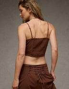 AE Embroidered Scalloped-Hem Cami