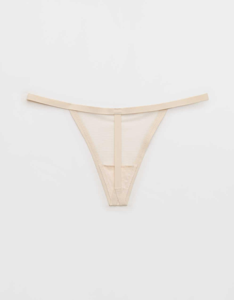 SMOOTHEZ Sheer Stripe Thong Underwear