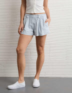 AE Stretch High-Waisted Pleated Trouser Short
