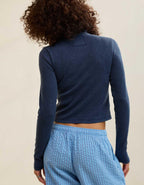 Aerie 긴소매 쿼터 지퍼 티셔츠