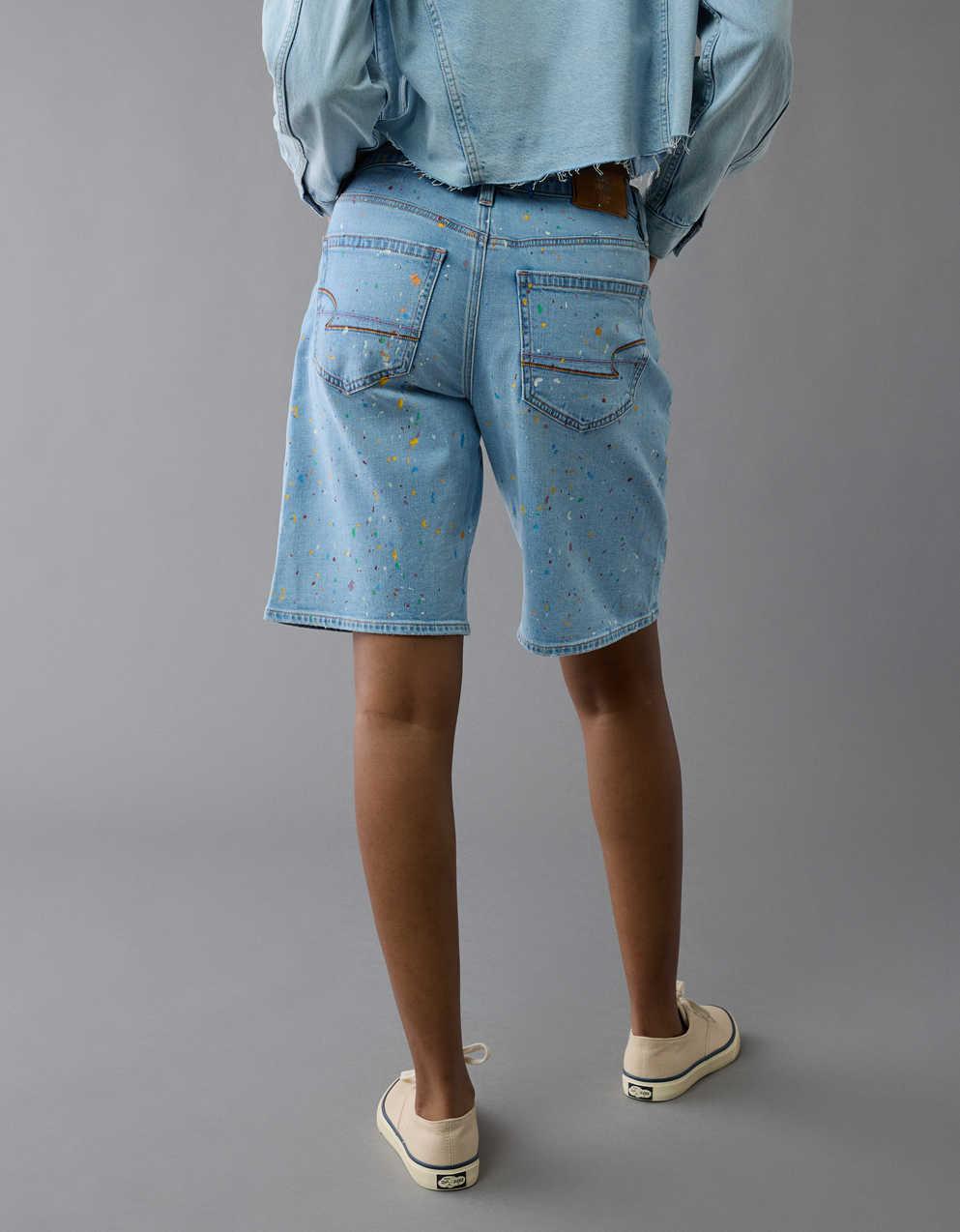 AE 11" Pride Dreamy Drape Stretch Denim High-Waisted Jort