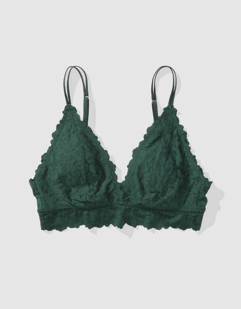 쇼 오프 로즈 레이스 패딩 플런지 브라렛