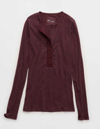 Aerie Essential Henley Layering T-Shirt