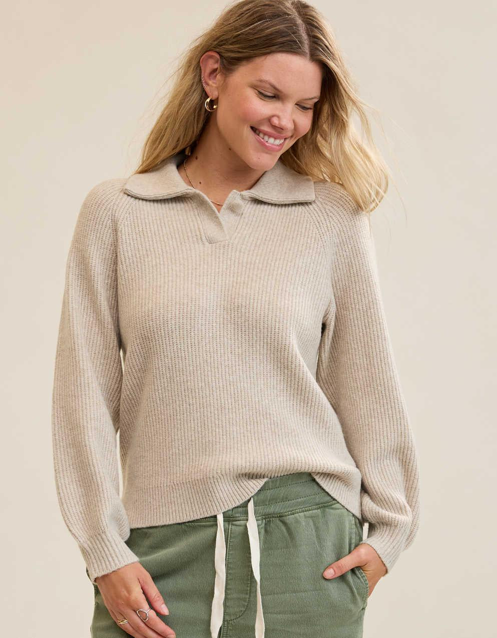 Aerie 클래식 쿼터 버튼 스웨터