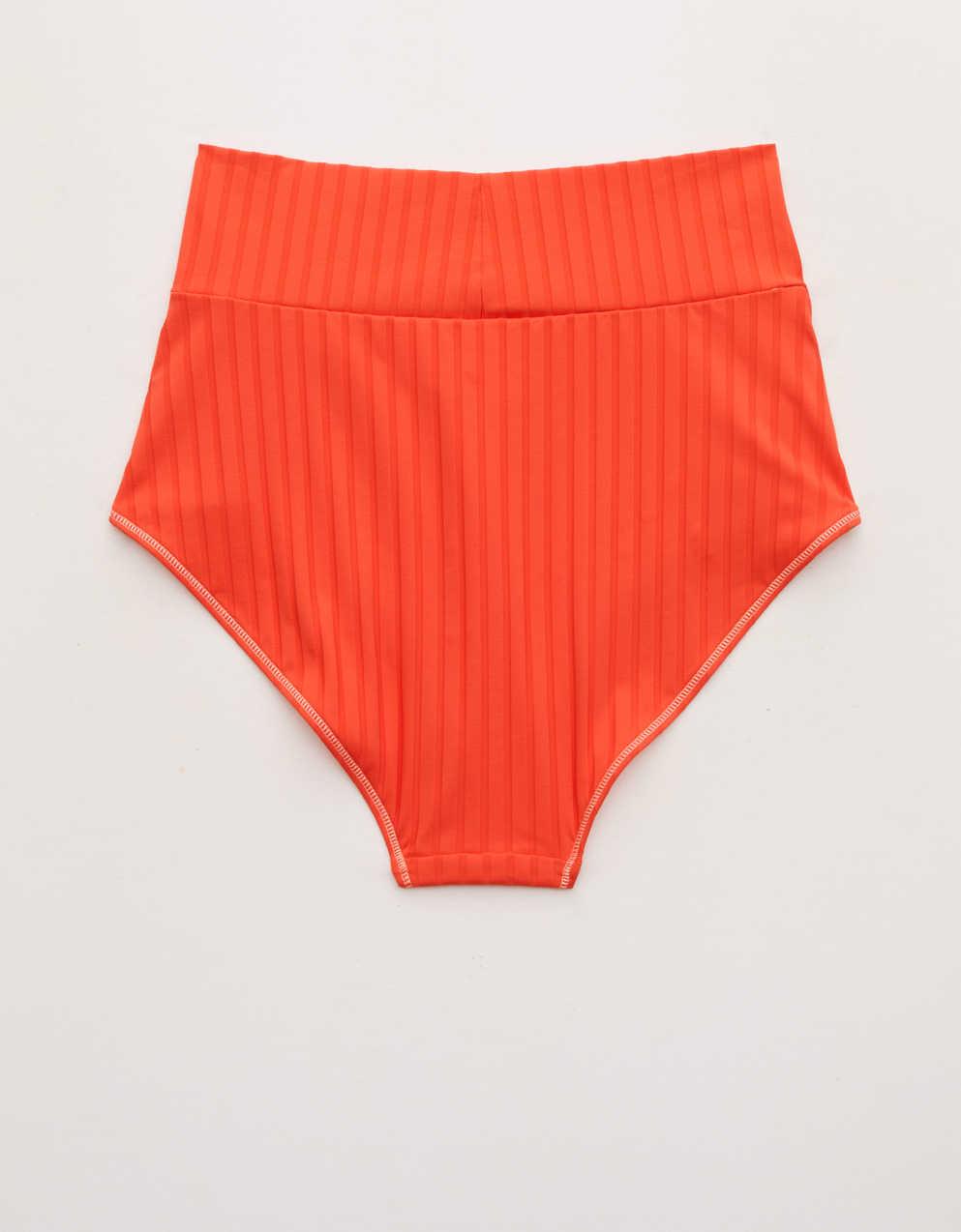 Aerie 립 하이 웨이스트 풀 커버 비키니 하의