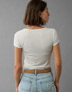 AE Soft & Sexy Cinch-Front T-Shirt