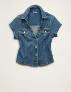 AE Short Sleeve Denim Button Down