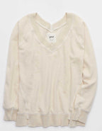 Aerie Downtime V-Neck Sweatshirt