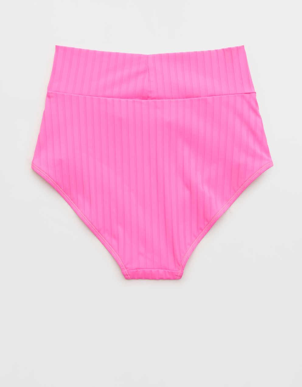 Aerie 립 하이 웨이스트 풀 커버 비키니 하의
