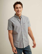 AE Short-Sleeve Slim Fit Button-Up Shirt