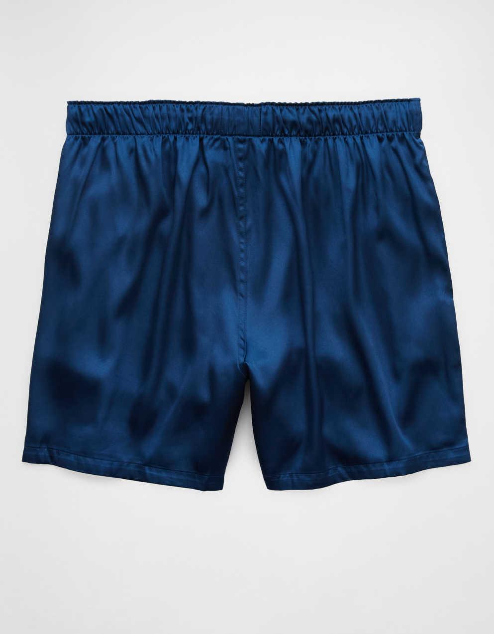 AEO Men's Solid Satin Pocket Boxer Short