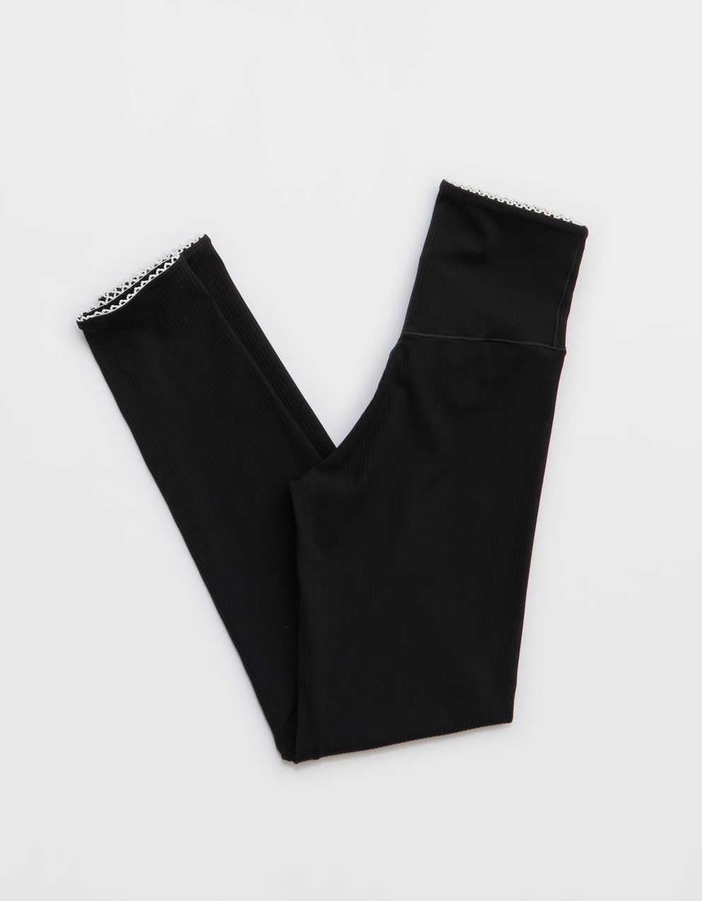 Offline 바이 Aerie Real Me 엑스트라 립 피코트 트림 크로스오버 레깅스