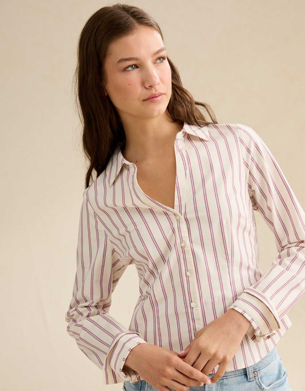 AE Fitted Button-Up Shirt