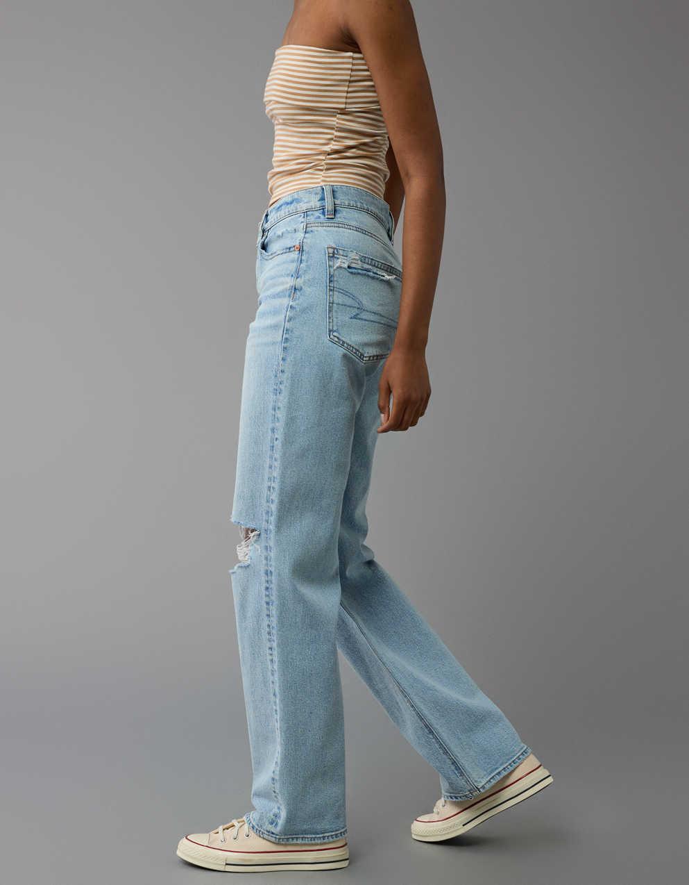AE Strigid Ripped High-Waisted Stovepipe Jean