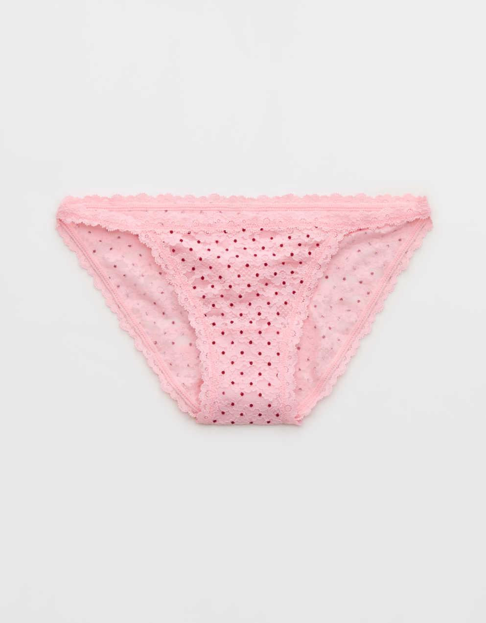 빈티지 레이스 스트링 비키니 언더웨어 뽐내기