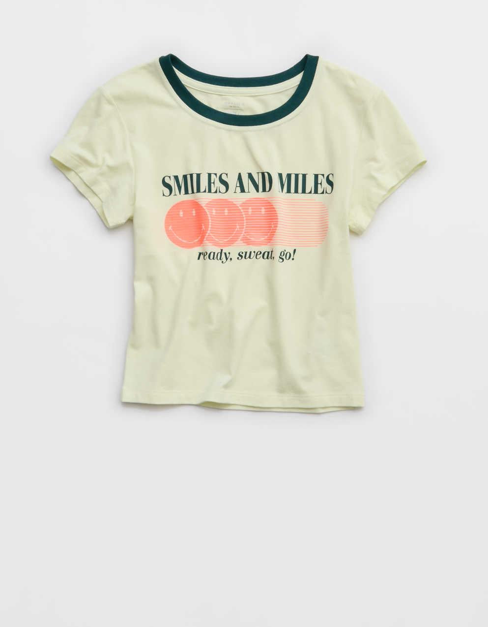 OFFLINE By Aerie | Smiley® Let's Stretch Ringer T-Shirt