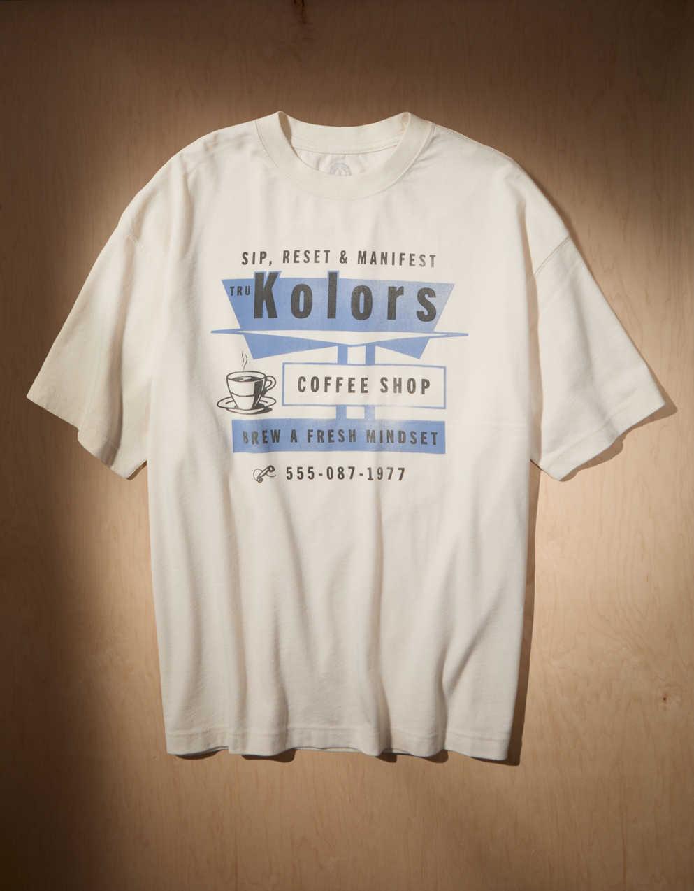 AE x Tru Kolors 커피숍 그래픽 티셔츠